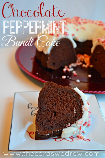 Chocolate Peppermint Bundt Cake from The Cards We Drew Blog loveyourcup cbias shop 20 Festive Holiday Treats 46