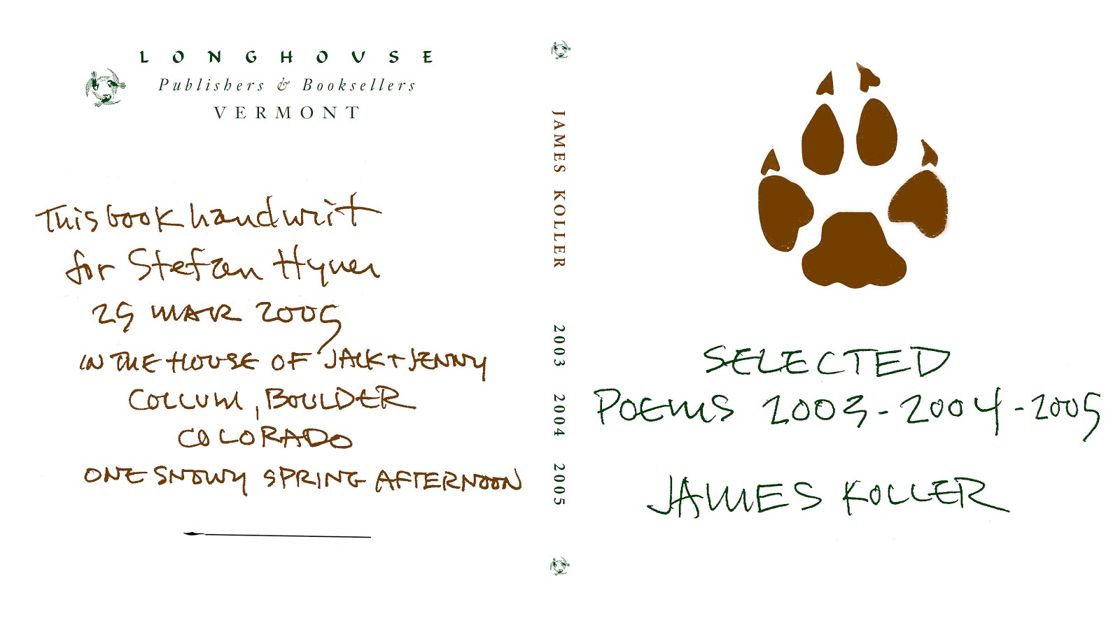 New! James Koller : Selected Poems  2003-2004-2005