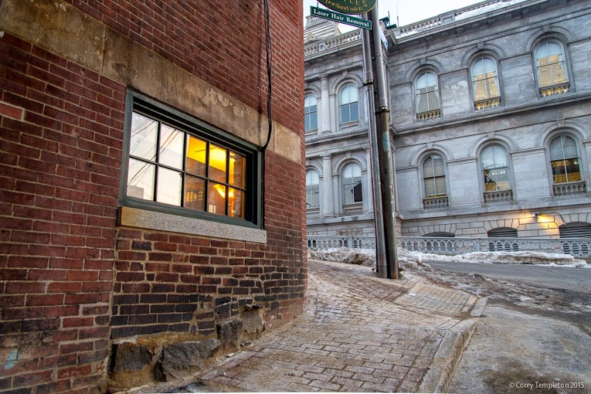 Portland, Maine March 2015 Gold and Pearl Streets in the Old Port photo by Corey Templeton