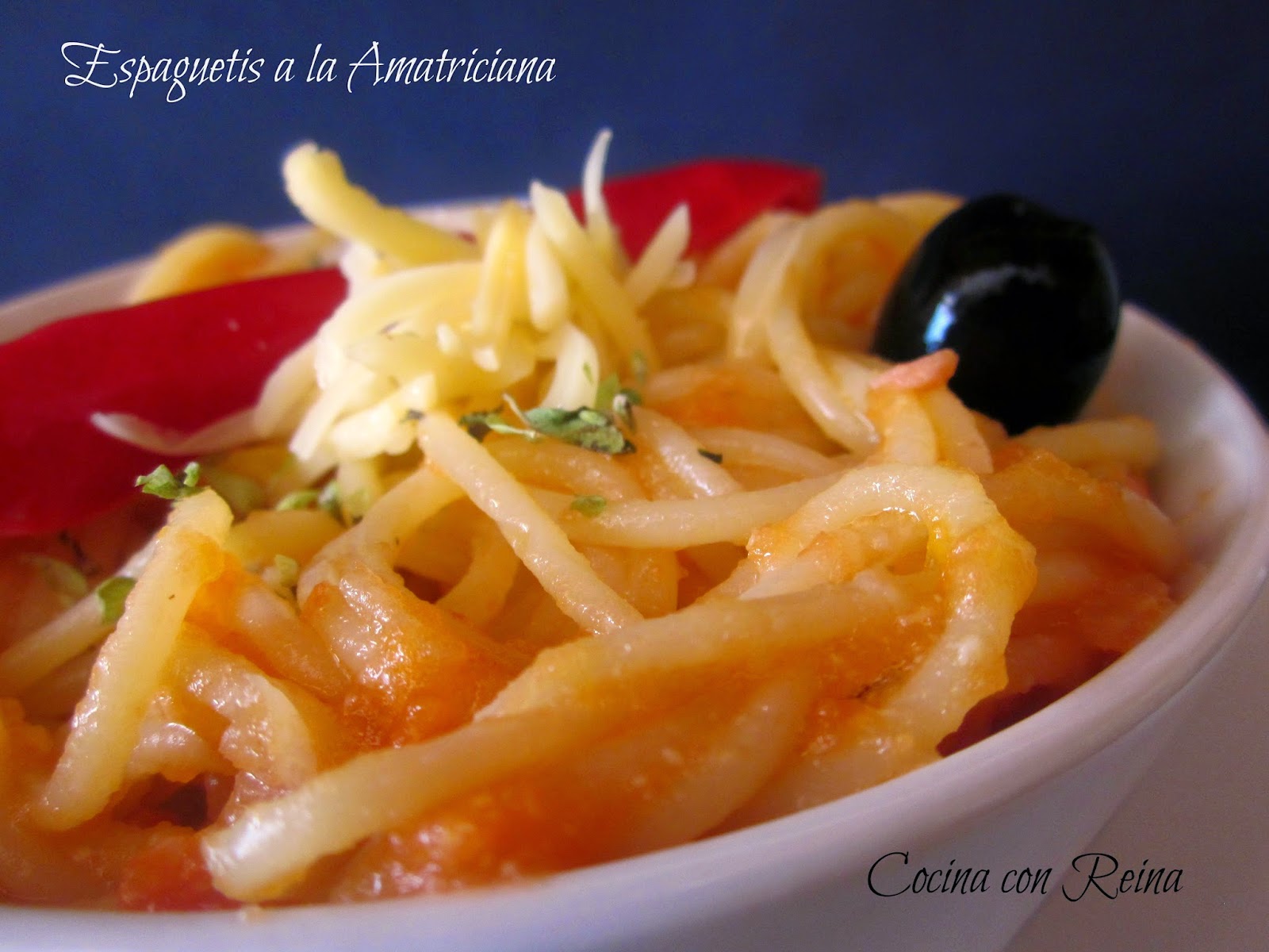 Espaguetis A La Amatriciana #entrelibrosandaelguiso

