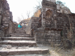 Daulatabad Fort steps.