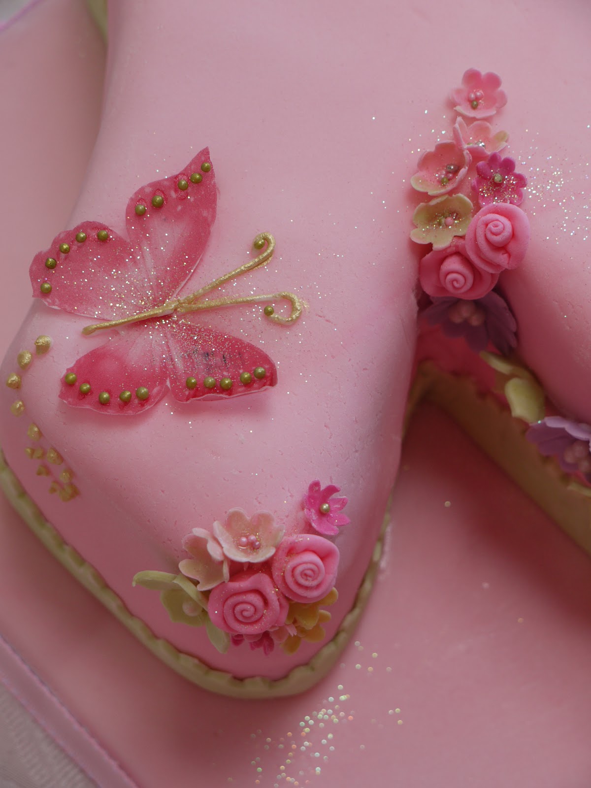 Scrummy Mummy's Cakes Butterflies No 1 first Birthday Cake