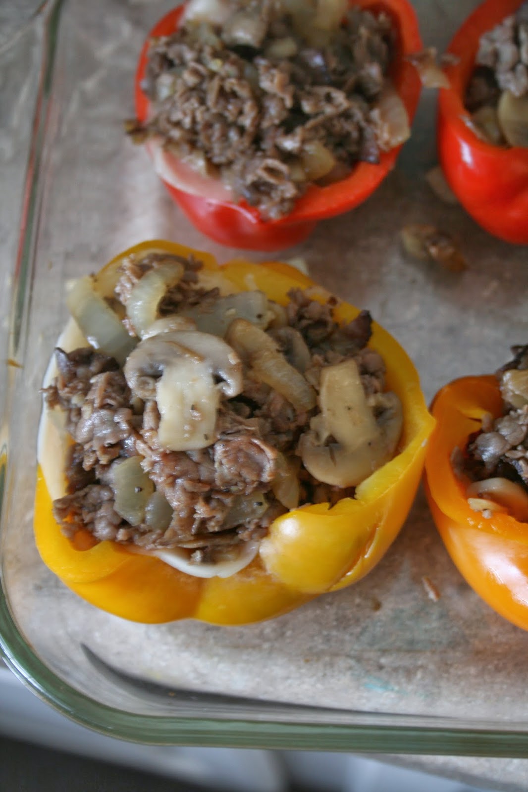 Bake a holic Philly Cheesesteak Stuffed Peppers