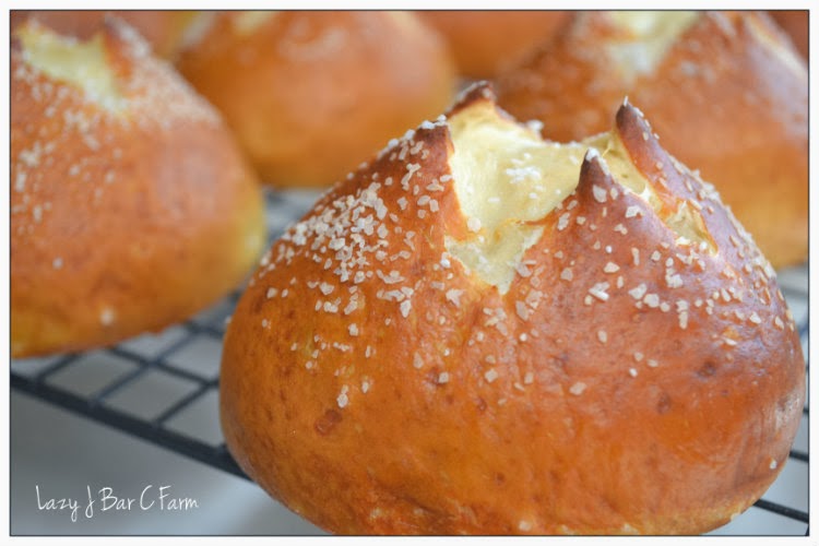 Lazy J Bar C Pretzel Rolls