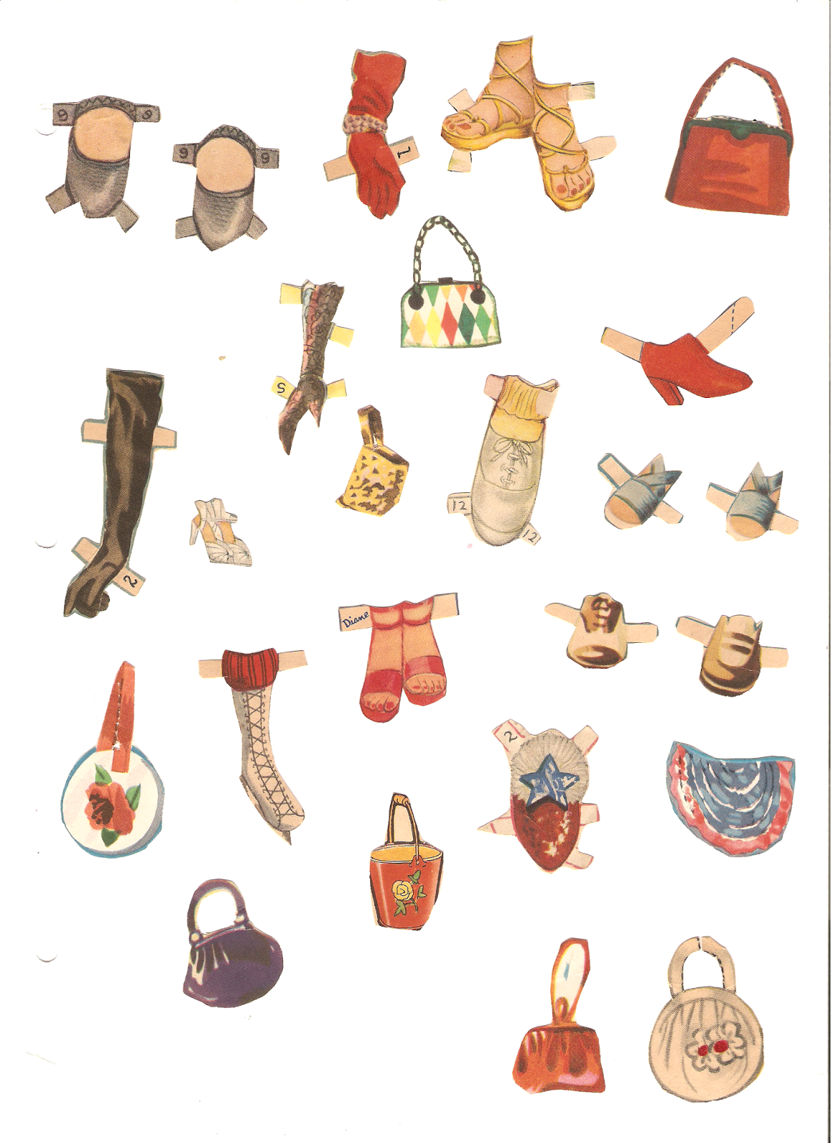 Miss Missy Paper Dolls hats and other misc