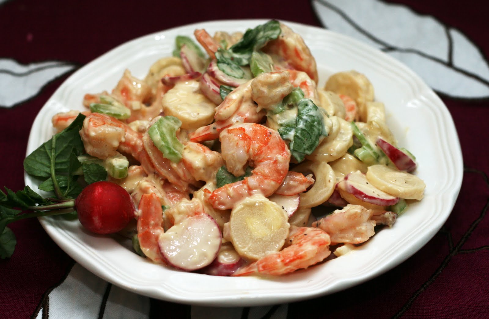 Shrimp, Radish & Hearts of Palm Salad Coconut & Lime