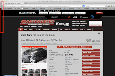 Eastchester Chrysler Jeep Dodge Ram Website Vehicle Display Page with Site Rebound Activated