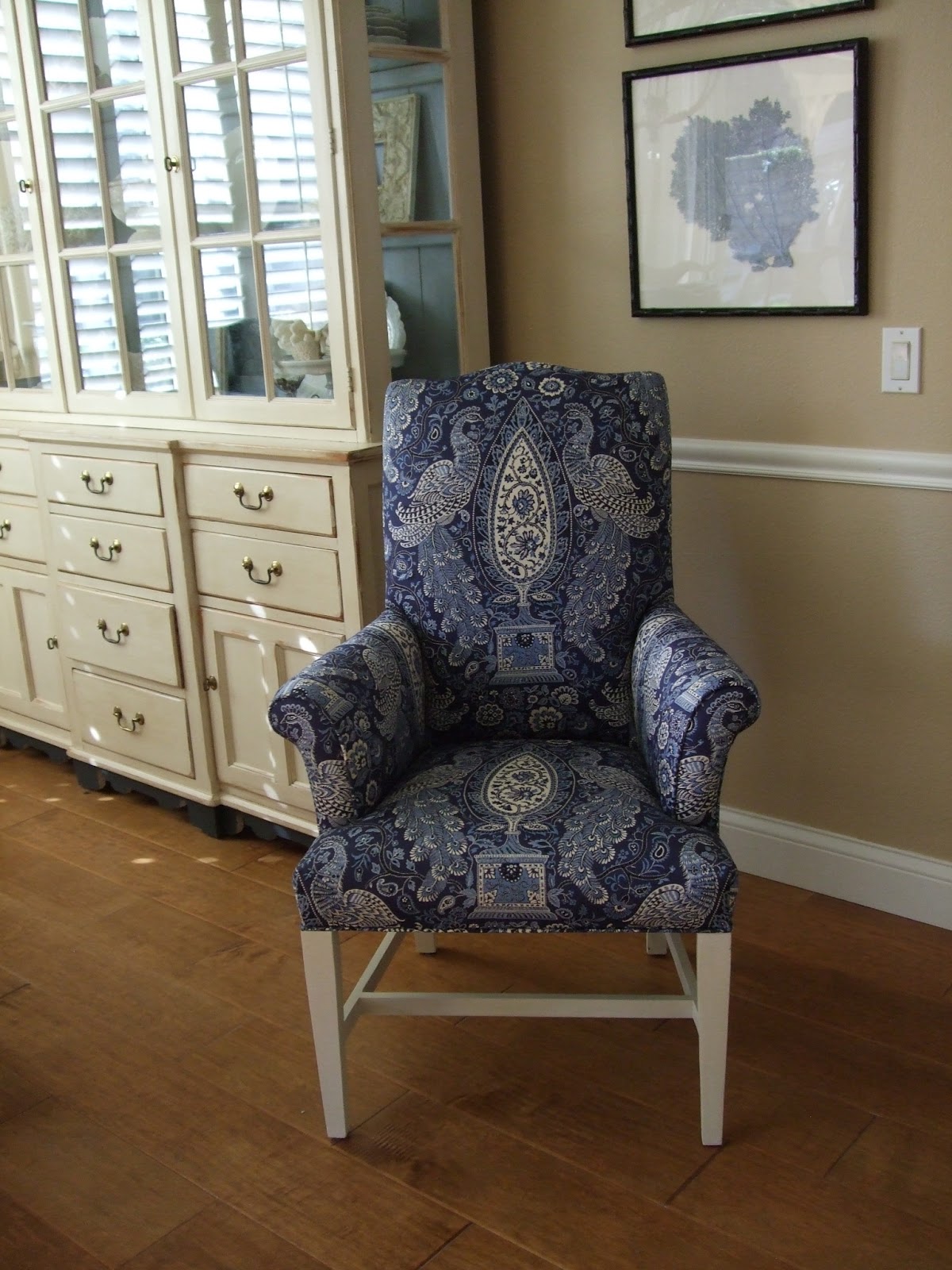 TG interiors Robert Allen fabric and New Blue Jars....