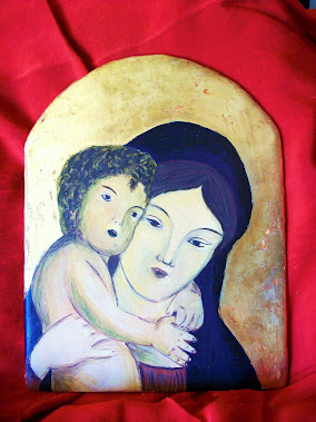 Falsi d'autore con tecniche antiche  - icone sacre Madonna dei cherubini Mantegna