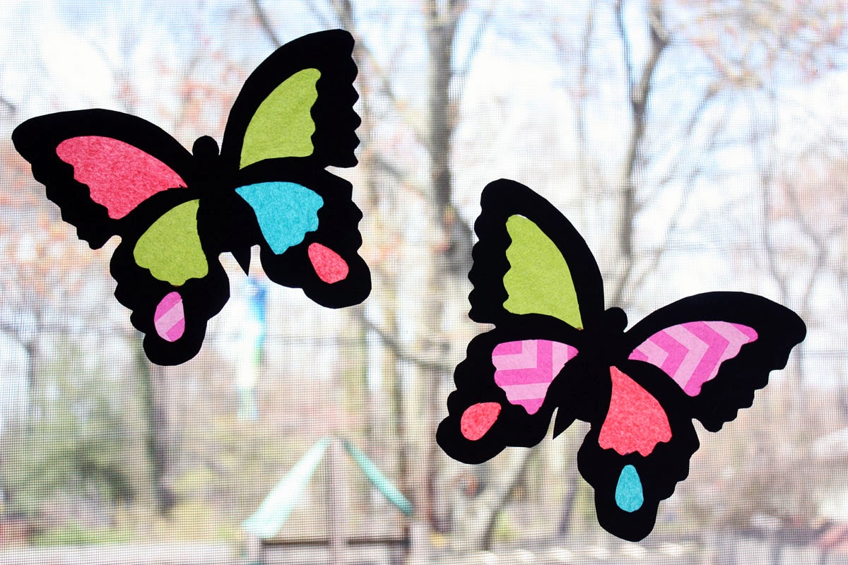 MooMama DIY Suncatcher Butterflies