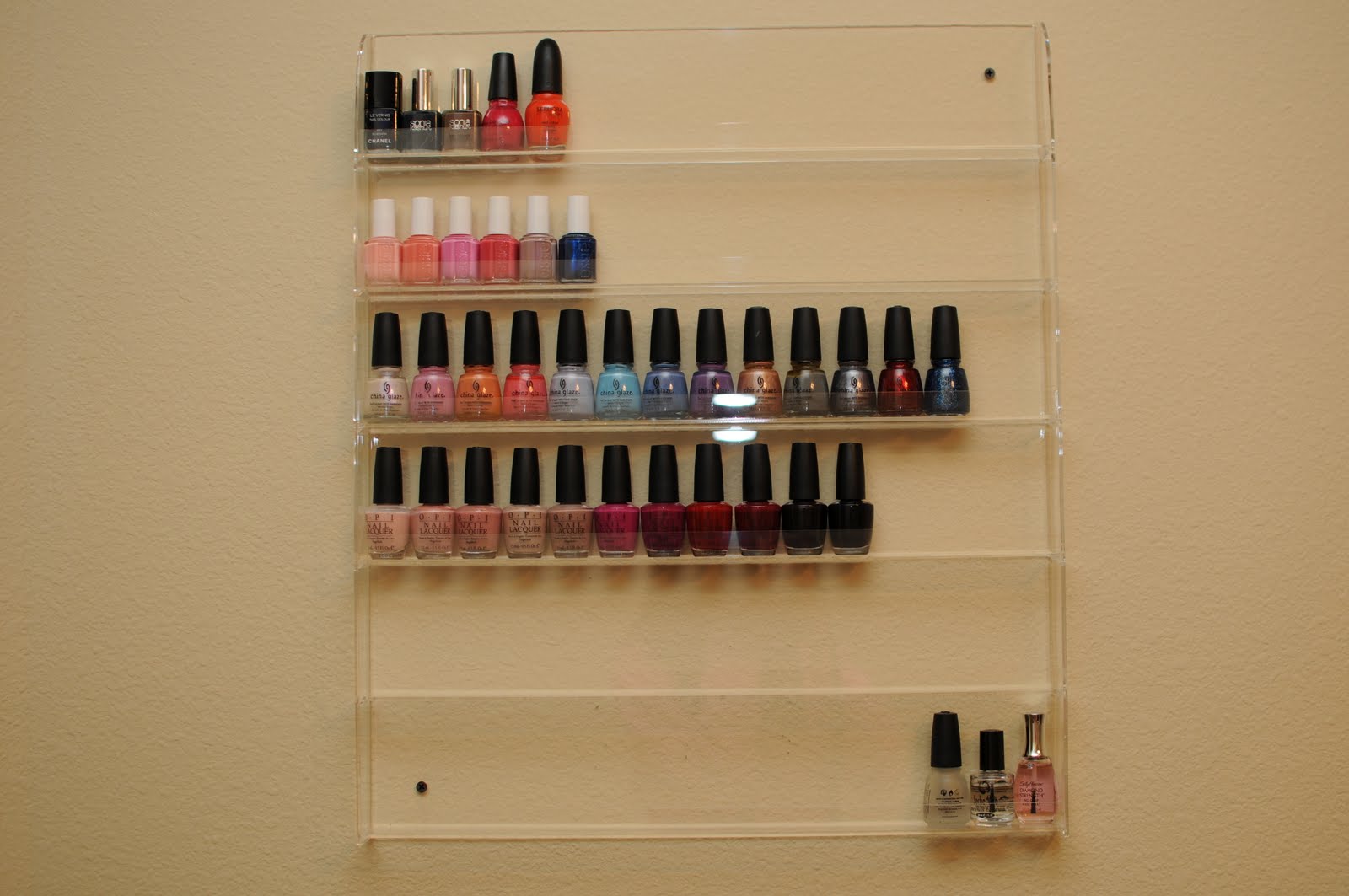 **This nail polish rack holds up to 90 polishes! I'm almost there!