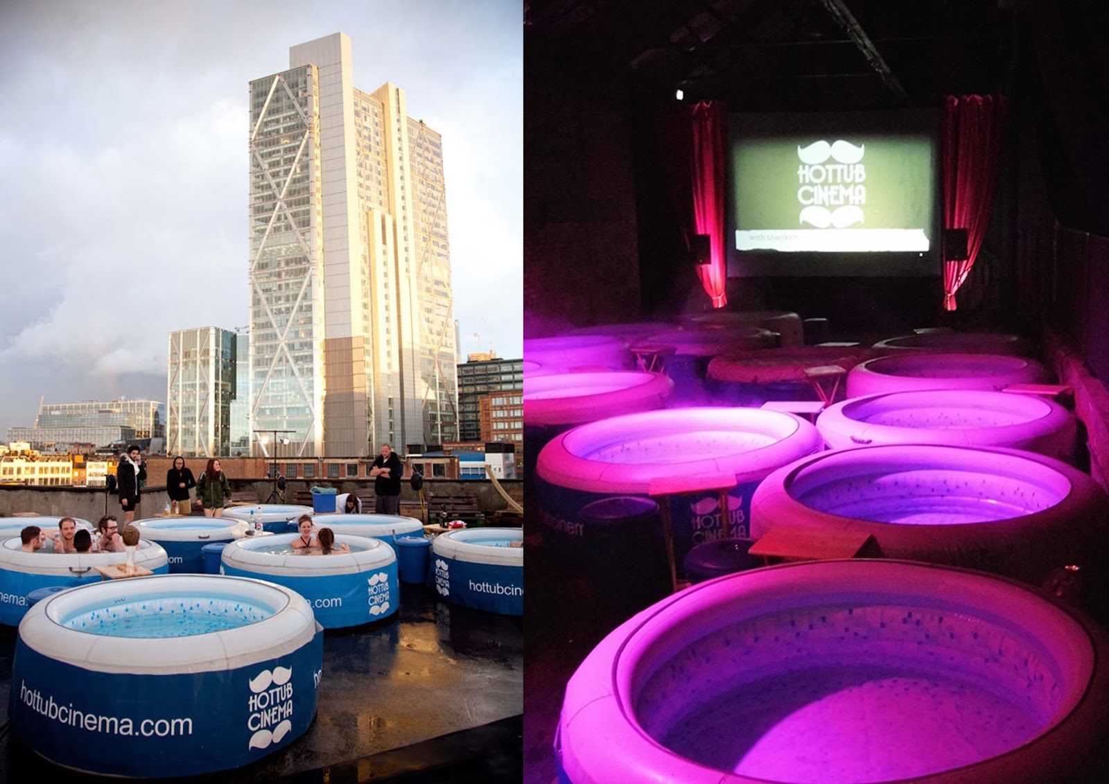 Hot Tub Cinema idromassaggio con film e divertimento a Londra ARC