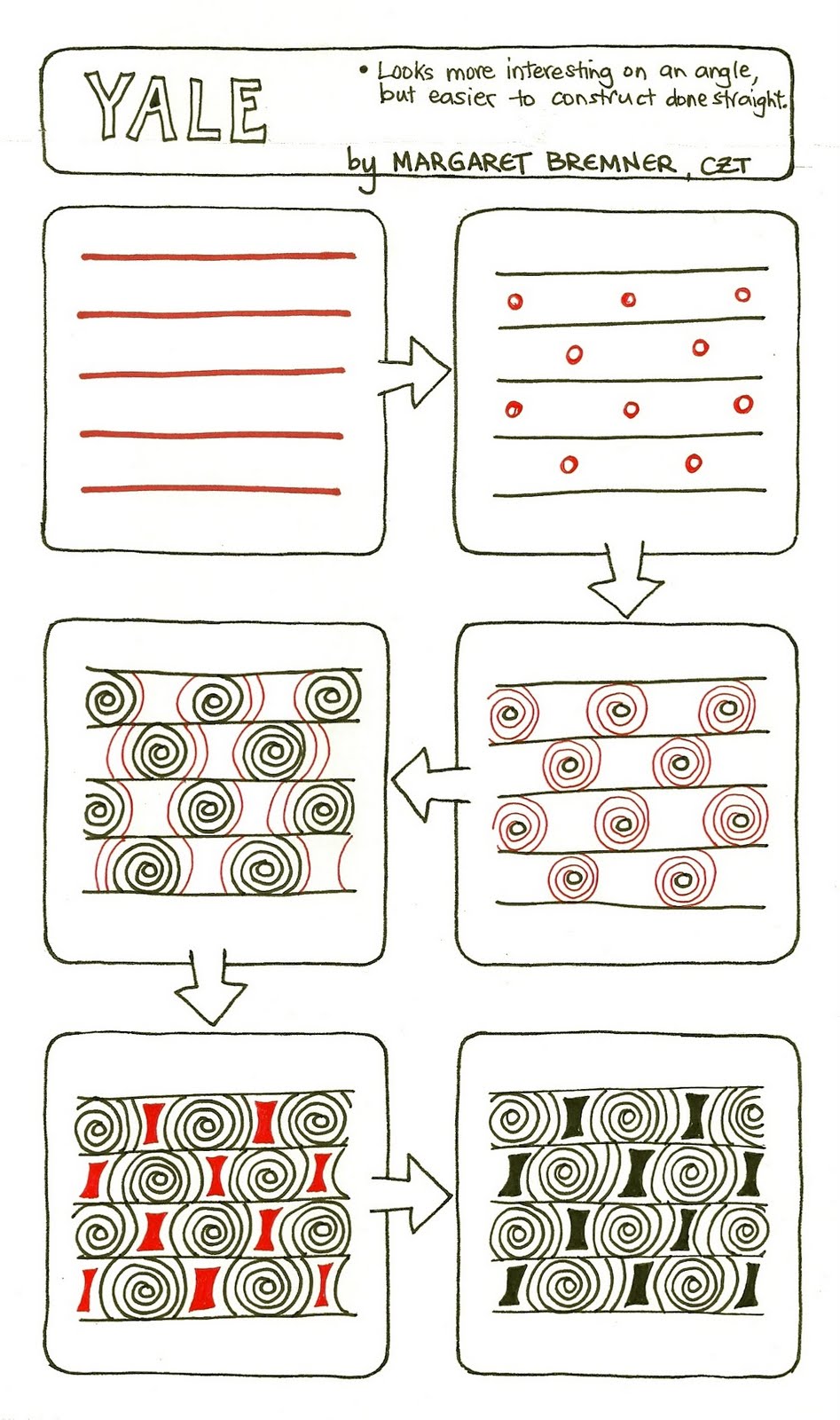 Enthusiastic Artist YALE tangle instructions