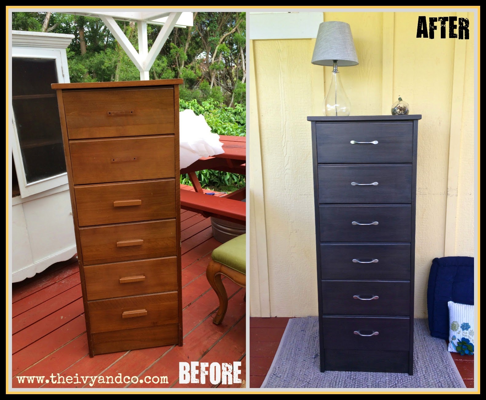 Ivy Co Before After Tall Black Dresser