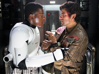 Entertainment Weekly Image of Oscar Isaac and John Boyega in Star Wars The Force Awakens Stormtroopers 