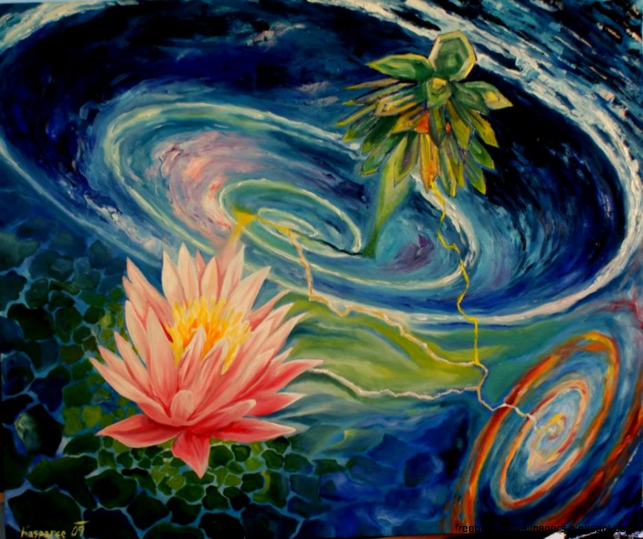 Space encounter of alive and artificial oil painting Space encounter of alive and artificial oil painting