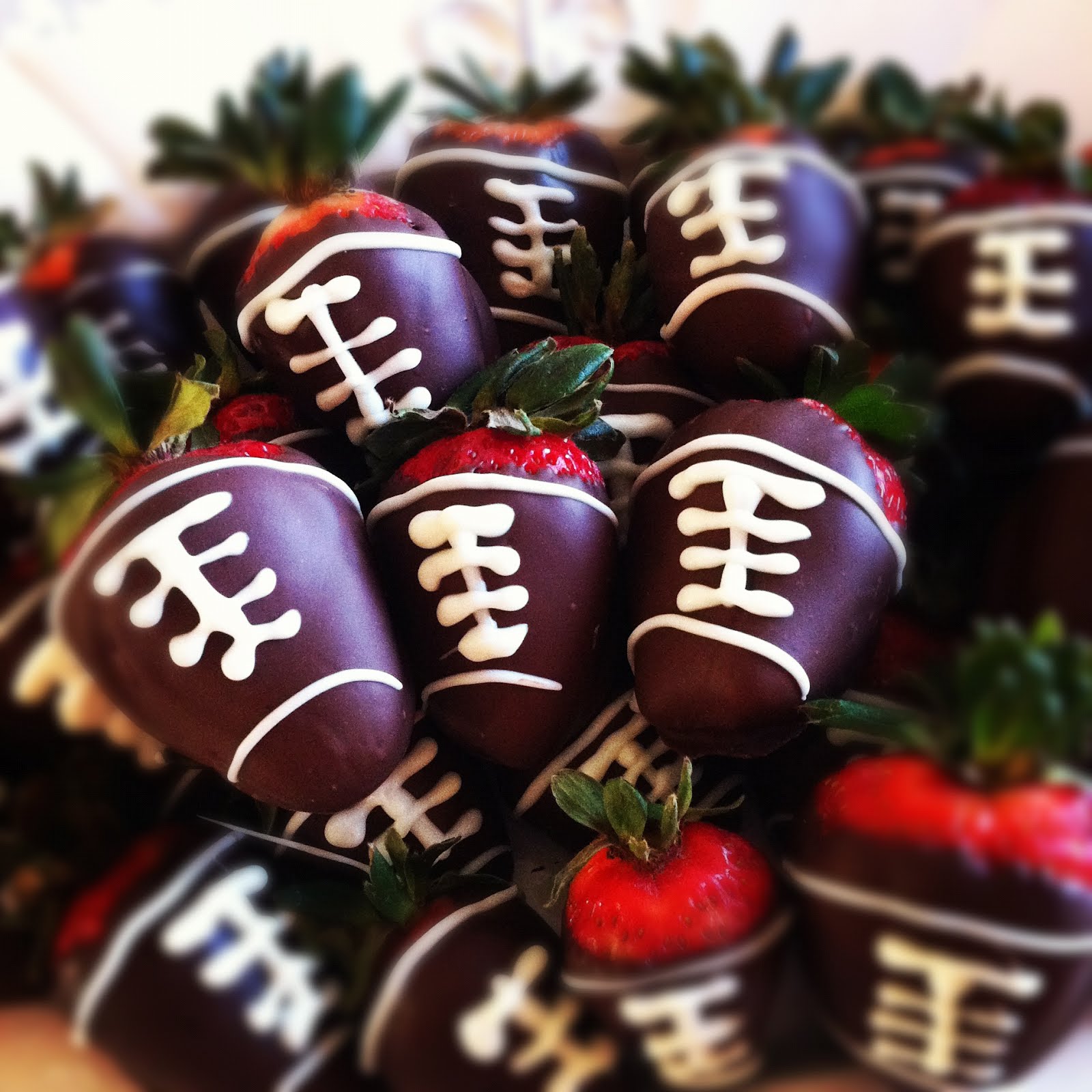 peace. love. & good food. Football Covered Strawberries