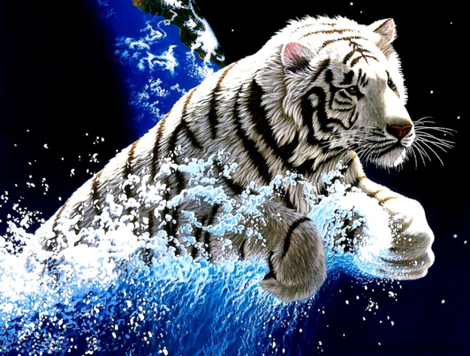 3D White Tiger 3D White Tiger