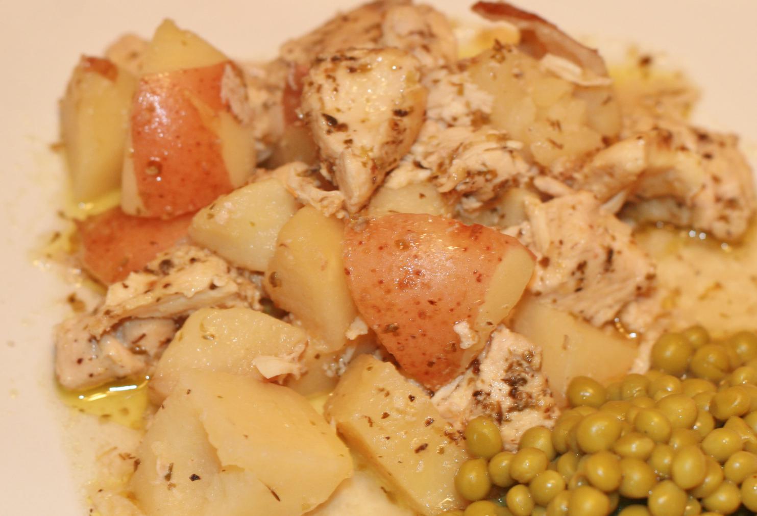 Cookin' It Up In Texas Greek Chicken and Potatoes Slow Cooker
