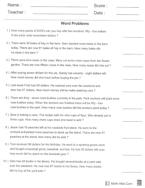 Mrs. White's 6th Grade Math Blog: MORE WORD PROBLEM PRACTICE - EQUATIONS