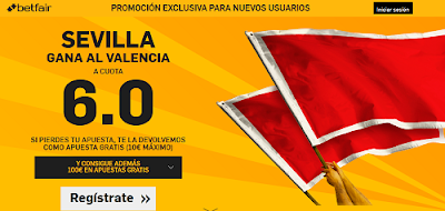 betfair Sevilla gana Valencia supercuota 6 Liga 29 noviembre betfair Sevilla gana Valencia supercuota 6 Liga 29 noviembre
