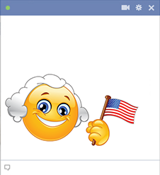 Flag waving George Washington smiley