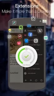 Next Browser for Android smart phones and tablets, change tabs with simple gestures