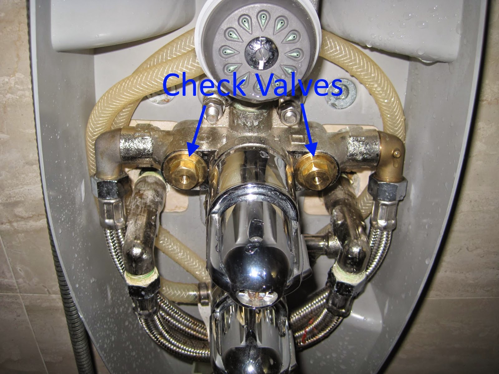 Adam's Rambling Hot water get into the cold water pipe Fixing a