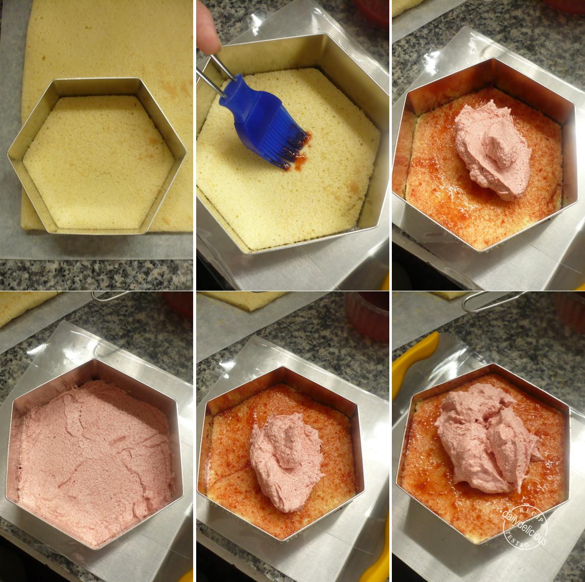 dailydelicious Framboisier Raspberry buttercream cake.