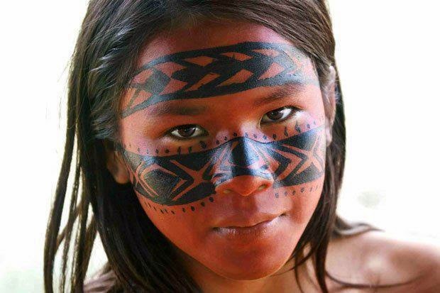 White Wolf : Sacred Meaning of Indigenous Face Paints: 22 Painted Faces