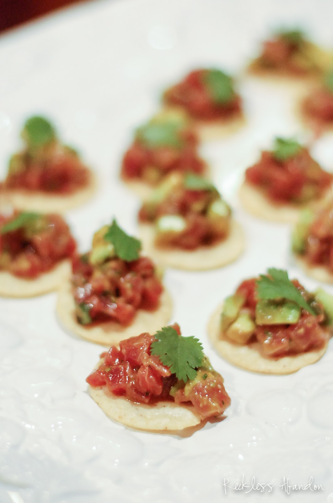 Reckless Abandon Tuna Tartare Bites