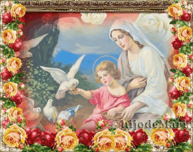 A tí Celestial Princesa, Virgen Sagrada María, yo te ofrezco en este dia, alma, vida y corazón. Mírame con compasión..