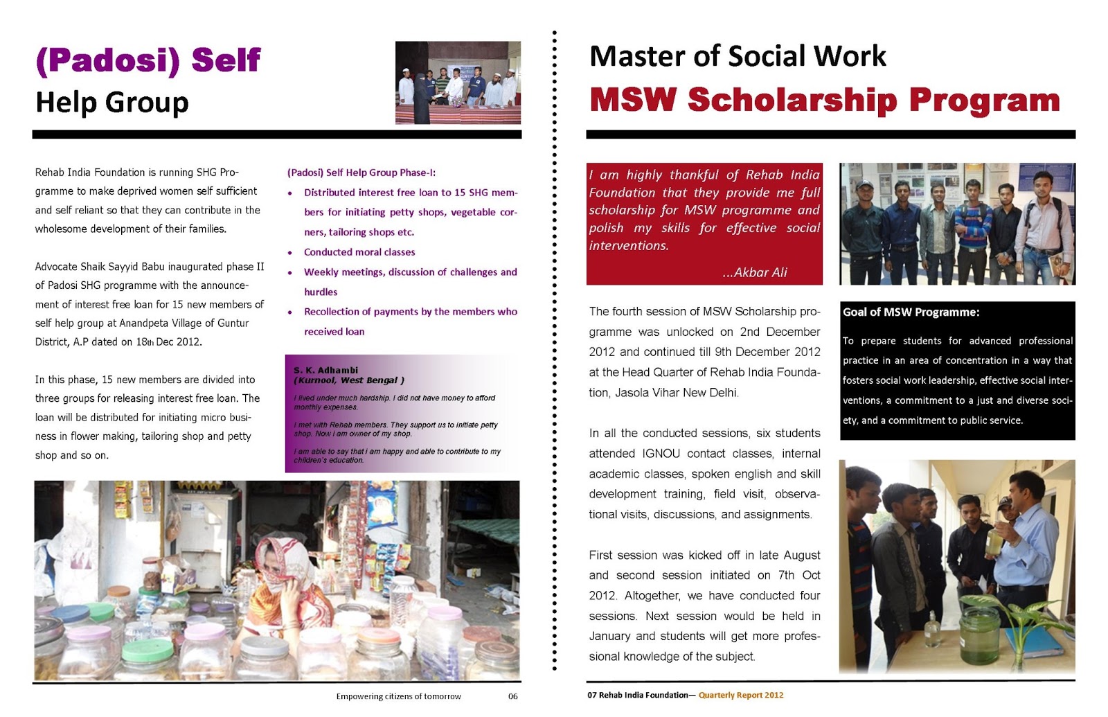 rehab india foundation february 2013 ngo tailoring course flyer in andhra pradesh