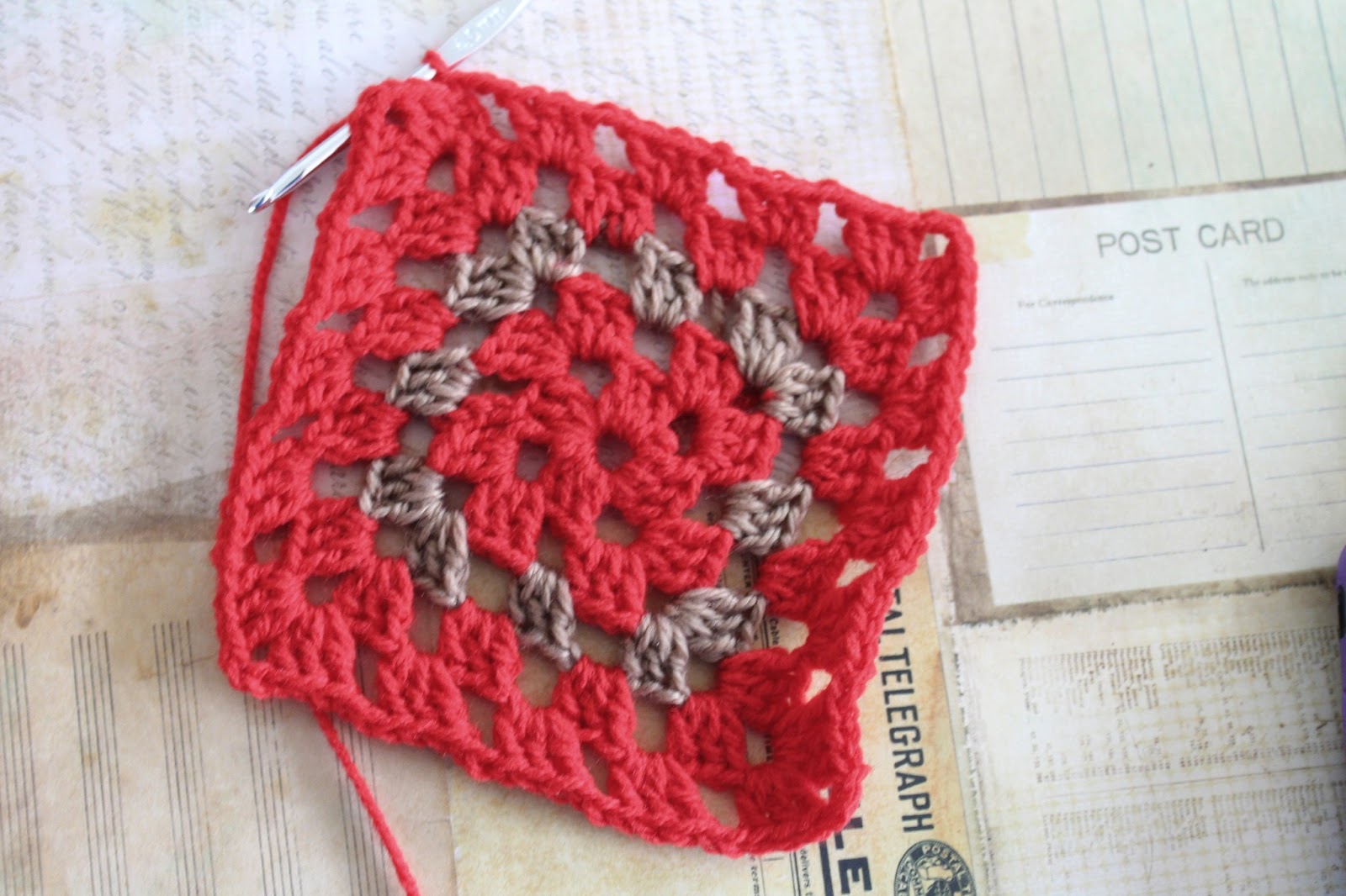 How To Crochet a Heart Squares for Charity