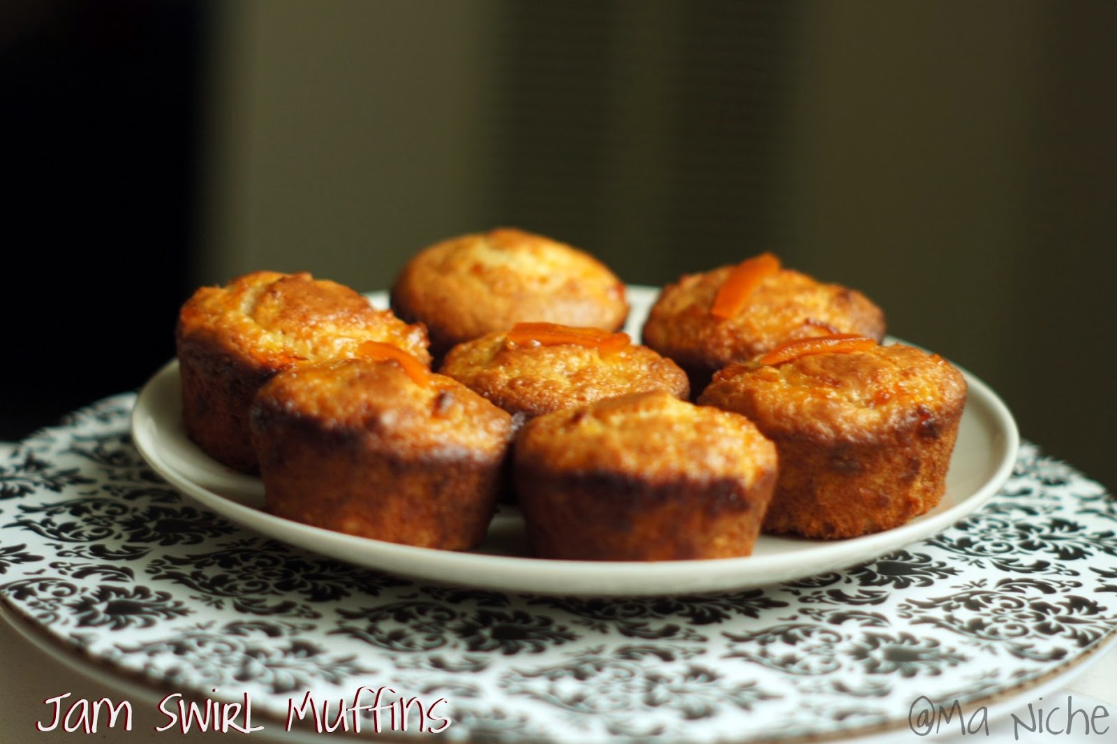 Ma Niche Jam Swirled Eggless Muffins June Challenge for Baking Eggless