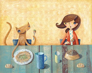 Recetas y delicias - Página 6 Gato+sentado+A+la+mesa