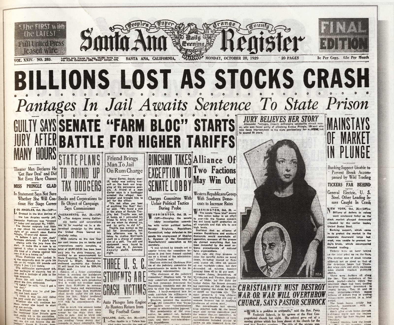 movie about stock market crash 1929