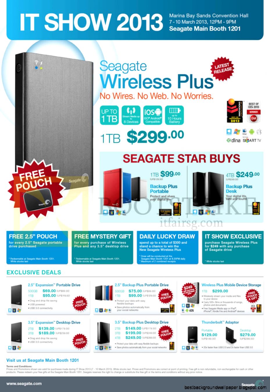 Seagate External Storage Wireless Plus Backup Plus Portable Desk Seagate External Storage Wireless Plus Backup Plus Portable Desk