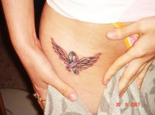 Angel Wings tattoo on Girls Hip