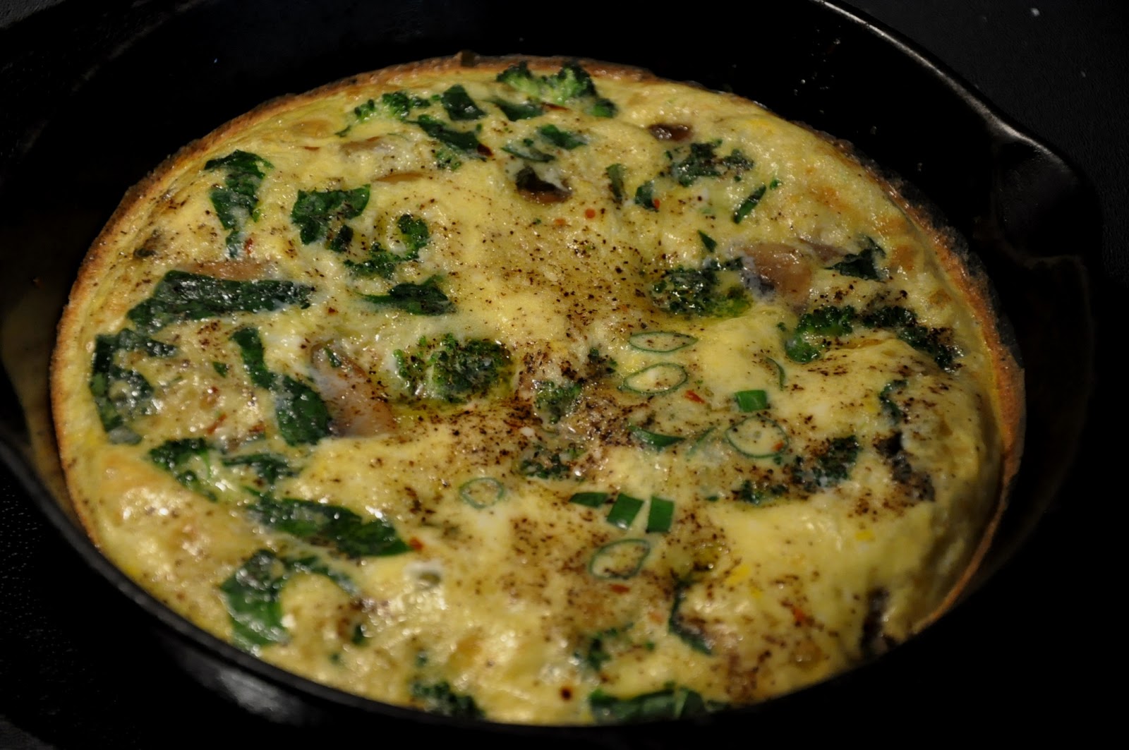 What's Cooking at Richard's ?? Spinach and Broccoli Frittatta