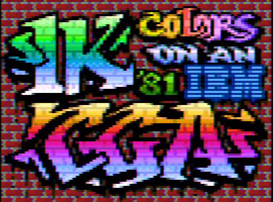 8088 MPH 1K color CGA graffiti 8088 MPH 1K color CGA graffiti