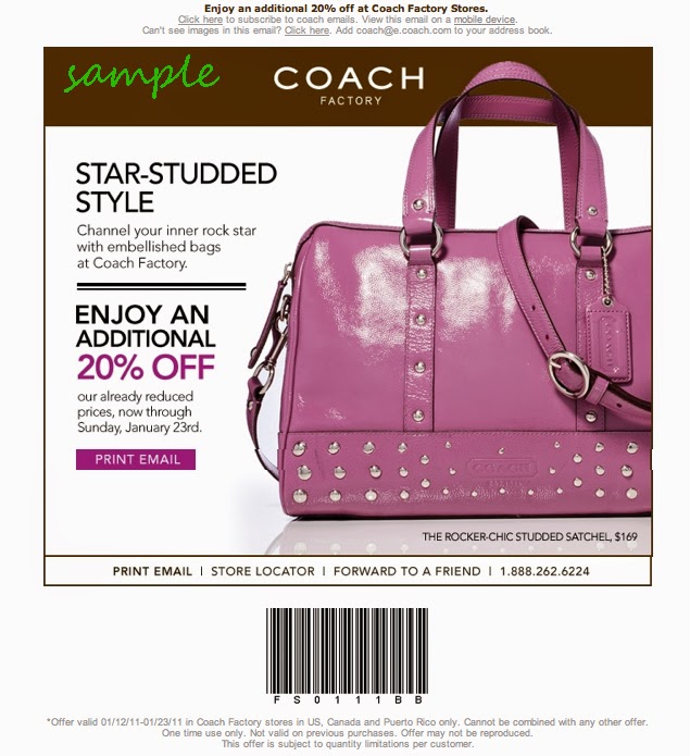 Coach outlet coupons printable december