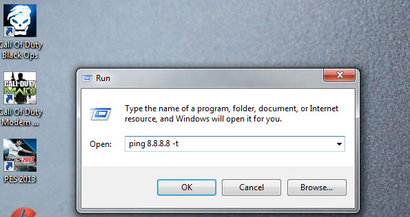 cek ping di run cek ping di run