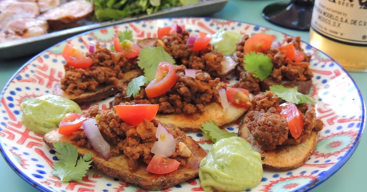 Leave a Happy Plate MexiIrish Nachos with CilantroAvocado Sauce (Paleo)