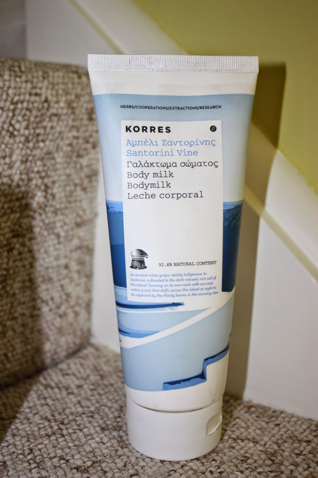 Mellow Mummy Korres Santorini Body Milk and Shower Gel Review Taking