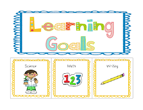 Sprinkles to Kindergarten!: Learning Goals Chart