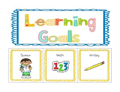 Sprinkles to Kindergarten!: Learning Goals Chart
