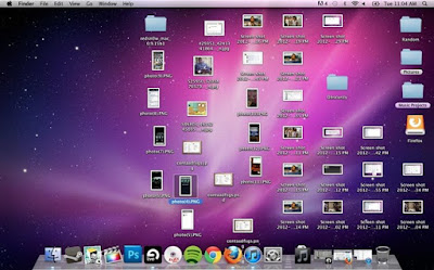Cluttered Computer Desktop Screen Cluttered Computer Desktop Screen