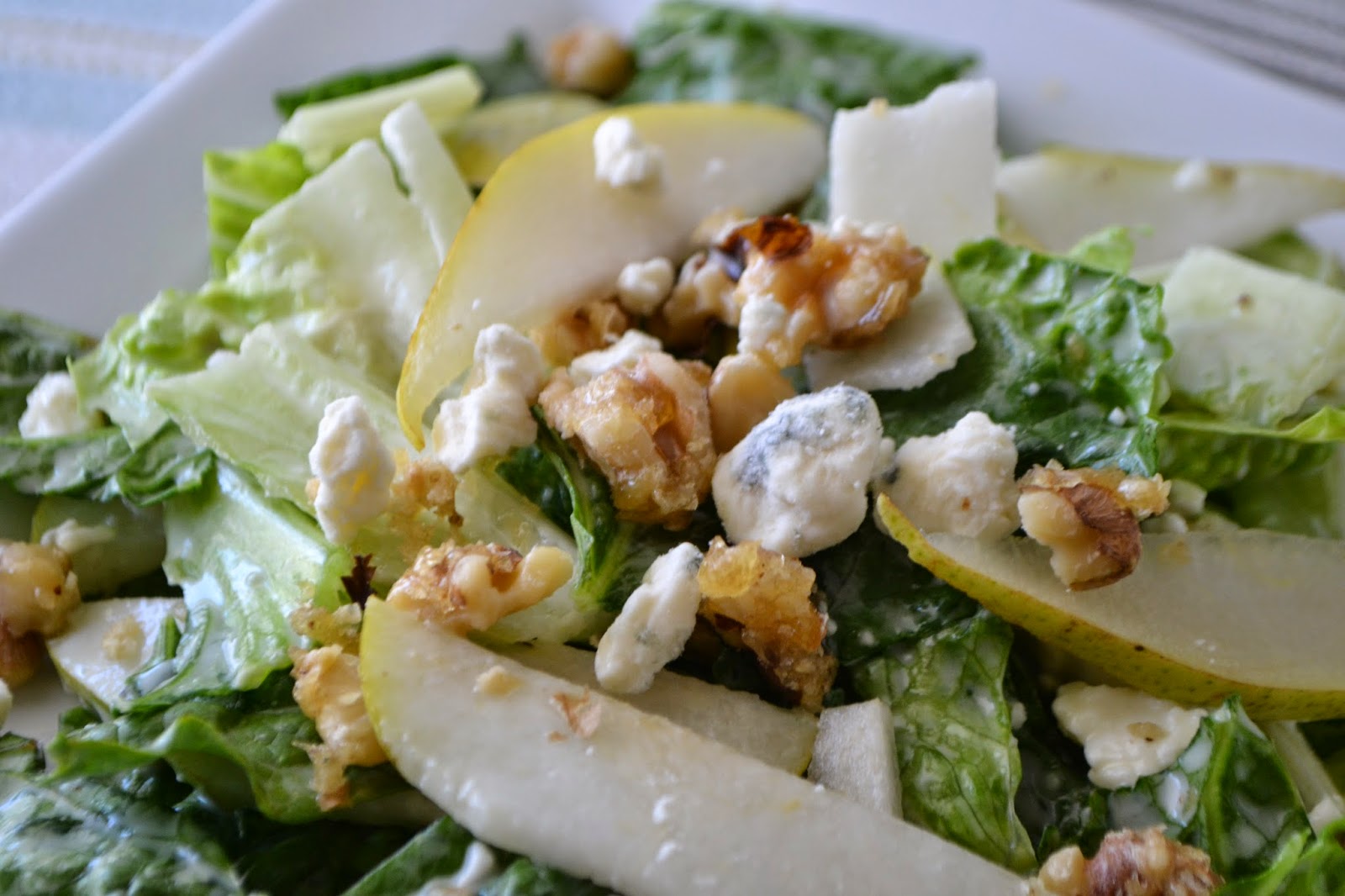 sweet and savory seven Pear Blue Cheese Walnut Salad