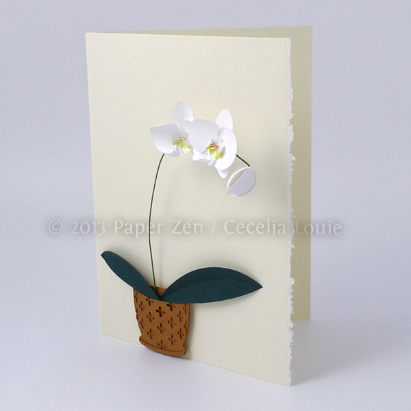 Welcome To Paper Zen Cecelia Louie Paper Orchid Birthday Card